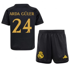 Real Madrid Arda Guler #24 Dětské Alternativní dres komplet 2023-24 Krátký Rukáv (+ trenýrky)